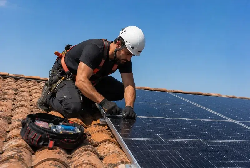 Maintenance et monitoring de panneaux solaires à Pleucadeuc